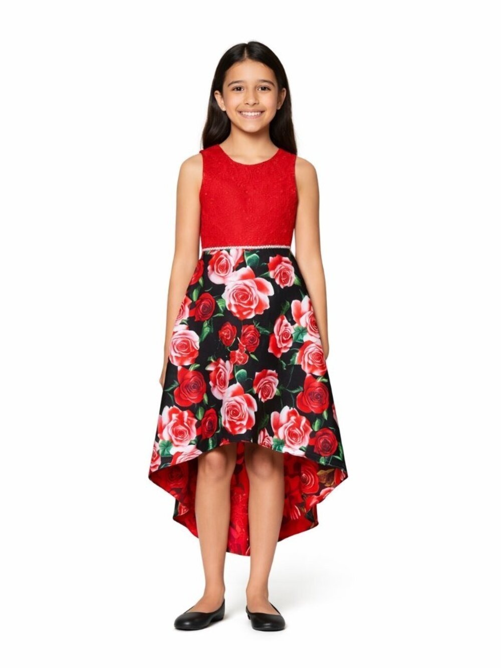 Rare Editions Red Rose Dress Size 12
